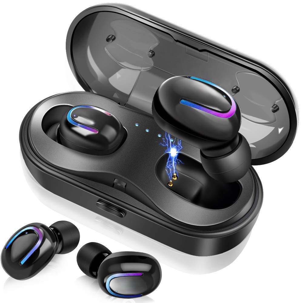  Cuffie Bluetooth 5.0 Miclotus Auricolari Bluetooth TWS Cuffie Bluetooth Senza Fili con Scatola Ricarica Cancellazione del Rumore Mini Cuffie In Ear 